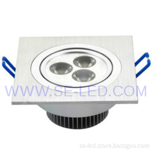 Square Epistar AL 3W modern ceiling lights